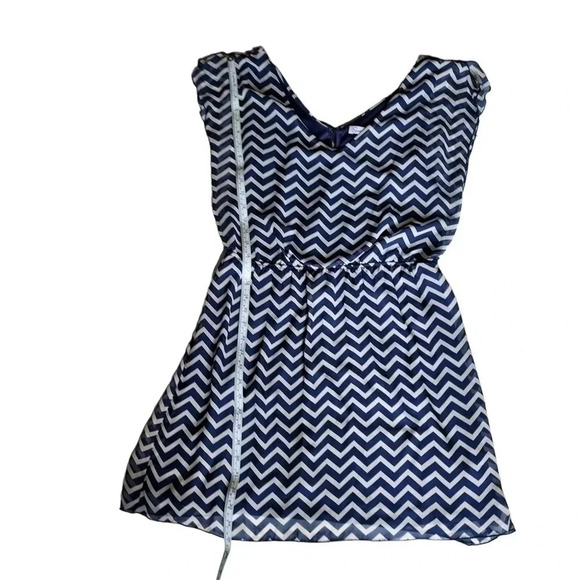 Speechless Womens Blue & White Chevron Dress Size XL. - Picture 11 of 11